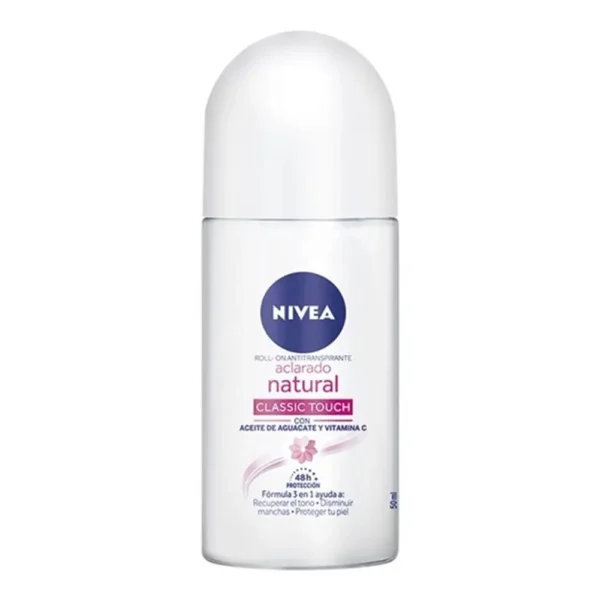Desodorante nívea rollon tono natural classic touch 50ml