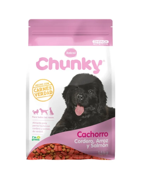 Chunky cachorro cordero,arroz, salmon 1,5kg