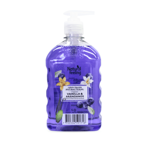 Jabón de manos líquido natural feeling vainilla y arandanos 500ml