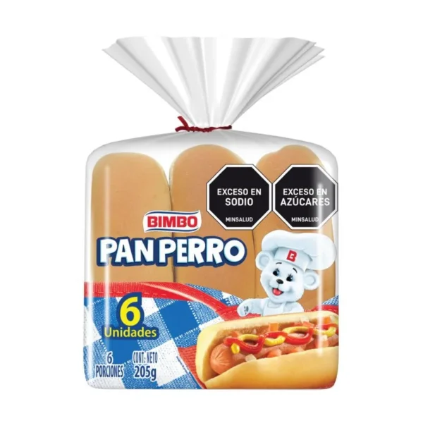 Pan Bimbo perro caliente 6und