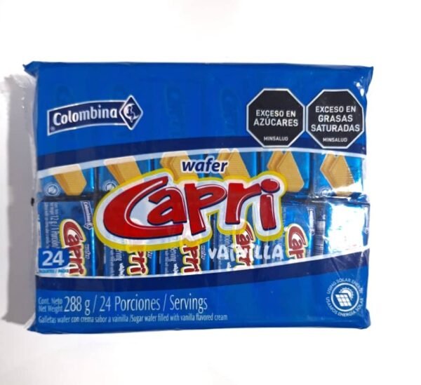 Galletas wafer capri vainilla colombiana 24 und 288g