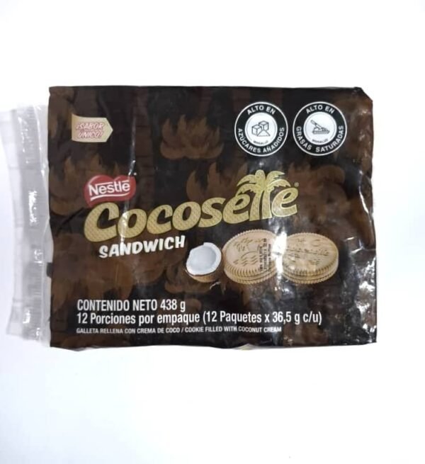 Paquete cocosette sándwich nestle 12 und
