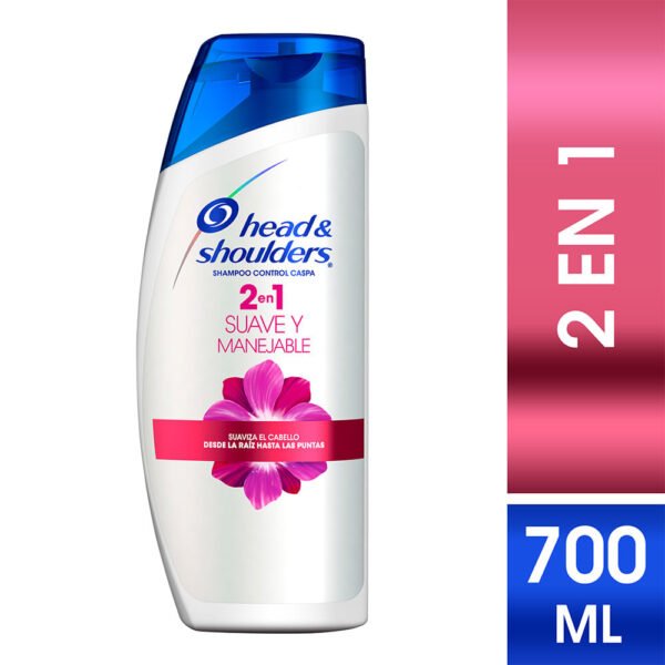 Shampoo head y shoulders 2 en 1 suave y manejable 700ml