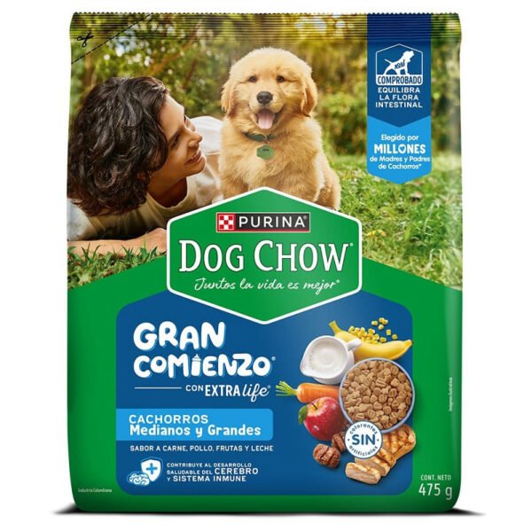 Dog chow cachorros medianos grandes 475gr